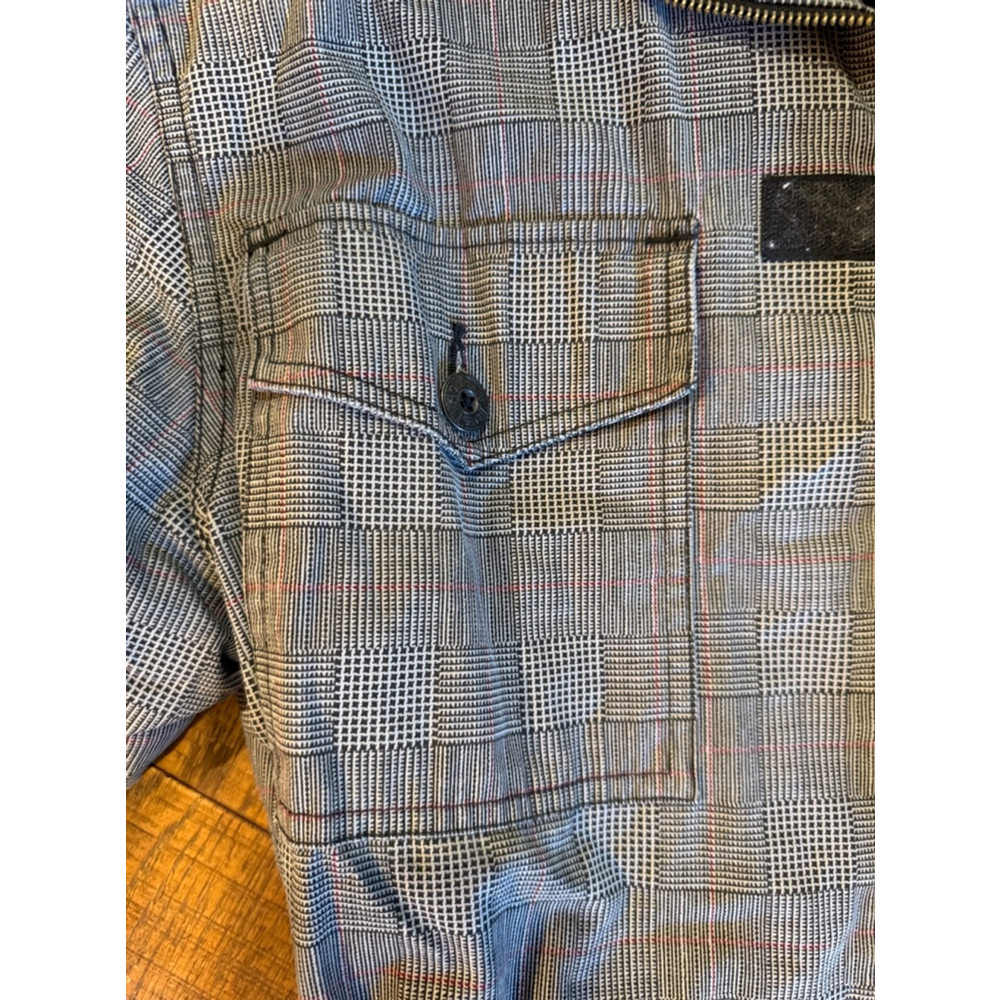 Men's Vans Gray Plaid Jacket Size L - Picture 4 of 9